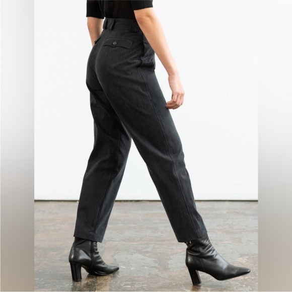 Mara Hoffman Jade Pants Washed Black Cropped Straight Leg Denim Size 4 EUC - Picture 4 of 15
